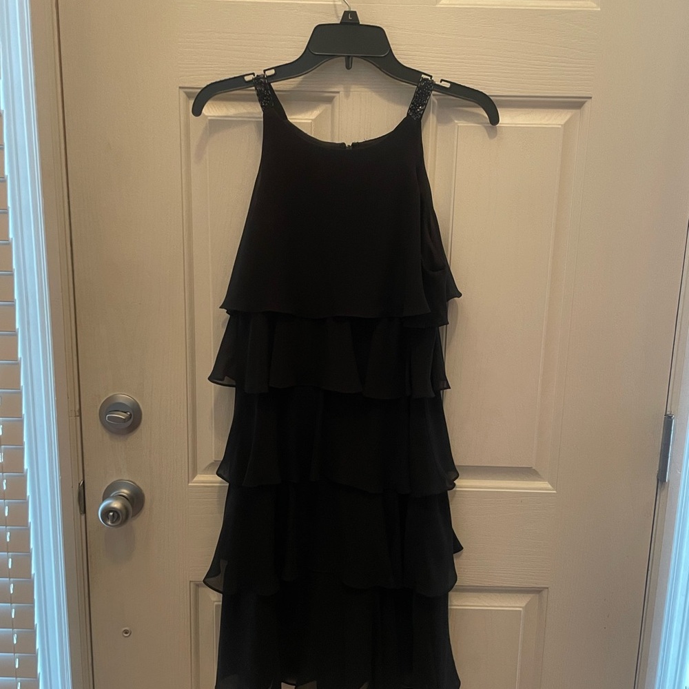 Elegant Black Tiered Dress